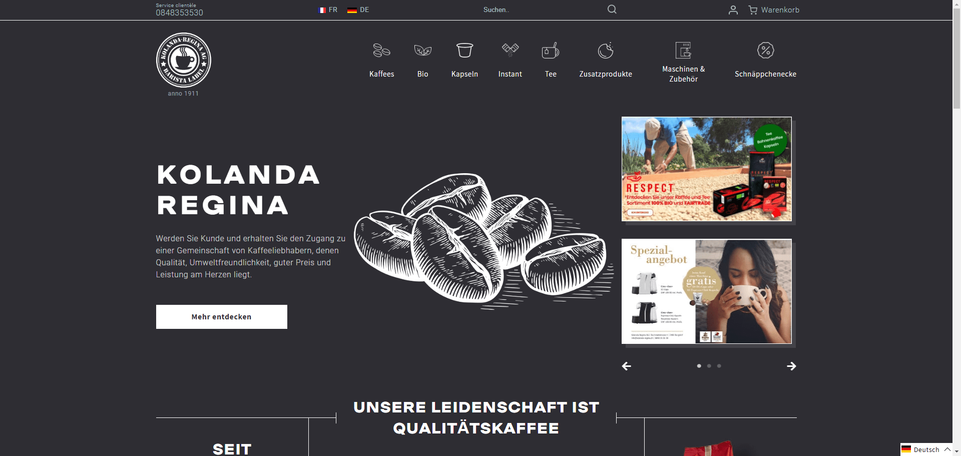 kolanda-regina Homepage Banner Implementation Screenshot