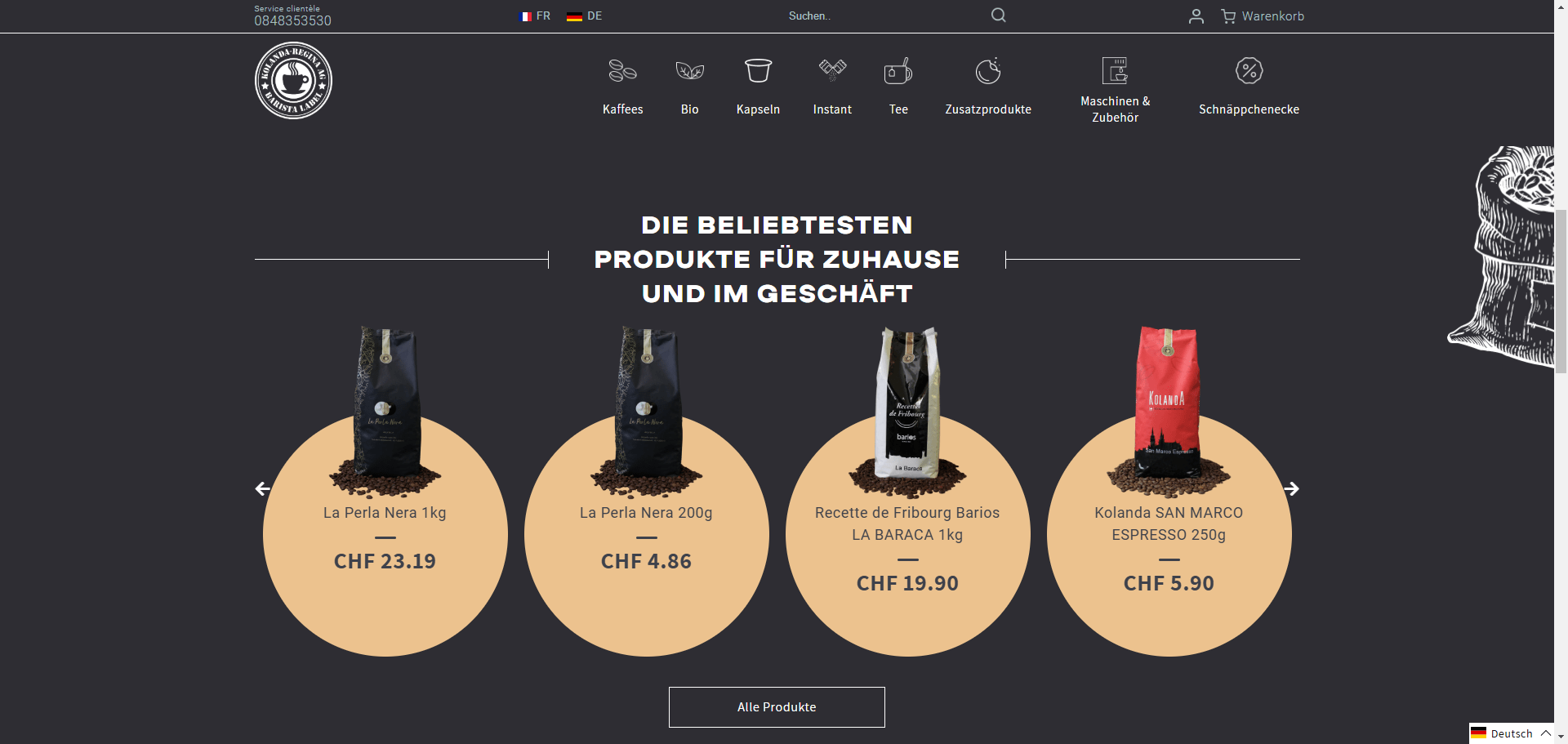 kolanda-regina Collection Products lists Implementation Screenshot