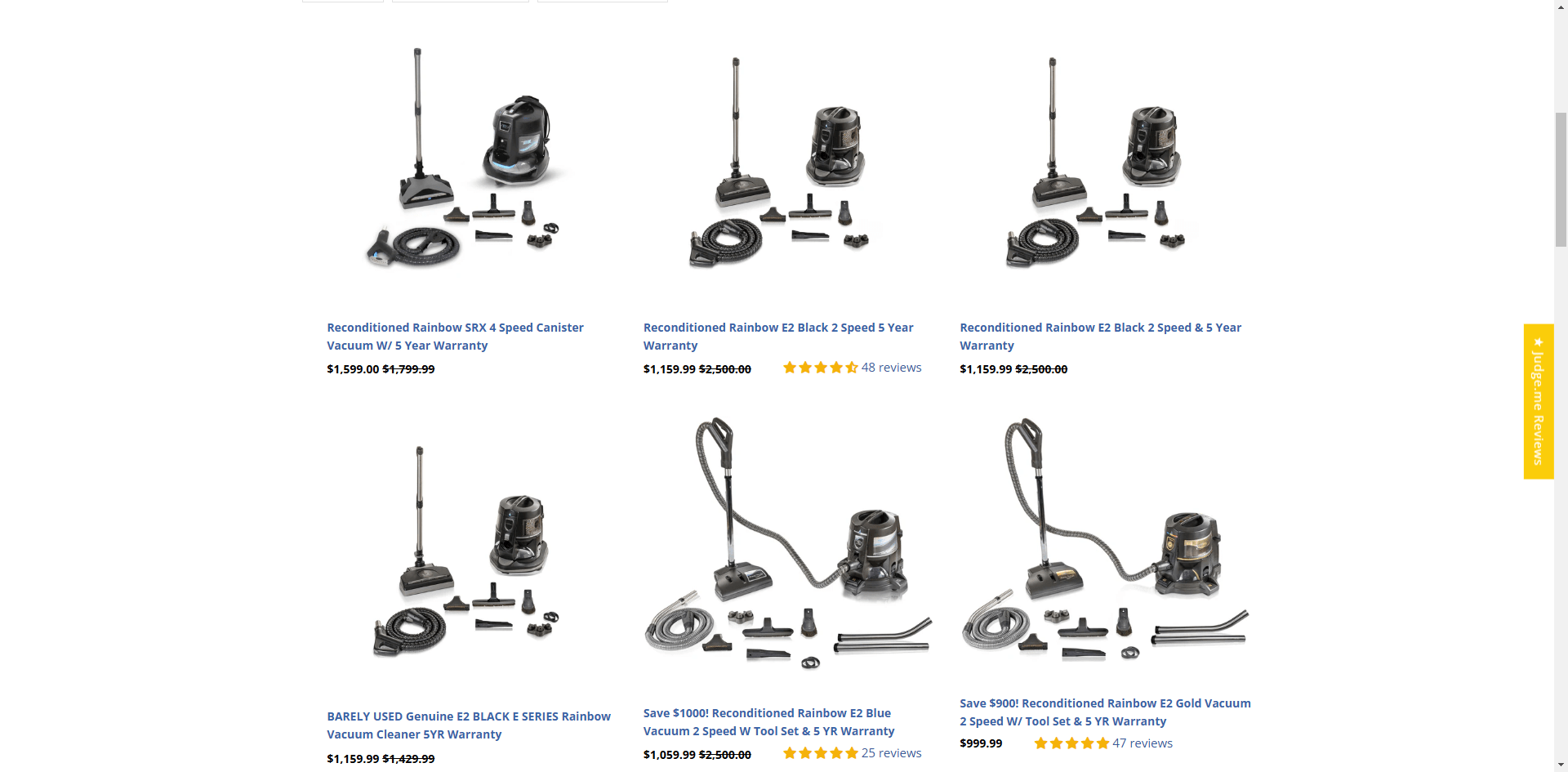 GreatVacs Collection page Implementation Screenshot