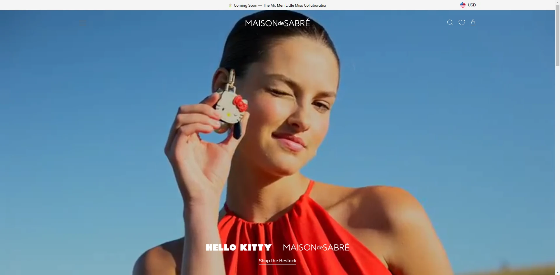 Maison De Sabre Homepage Implementation Screenshot