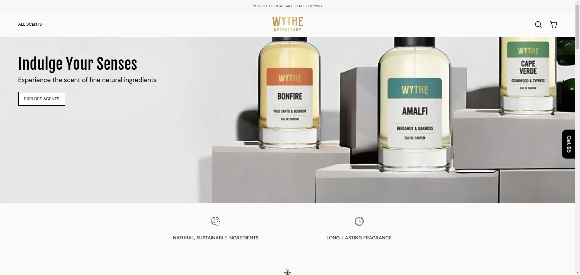 WYTHEC unisex parfum Homepage Implementation Screenshot