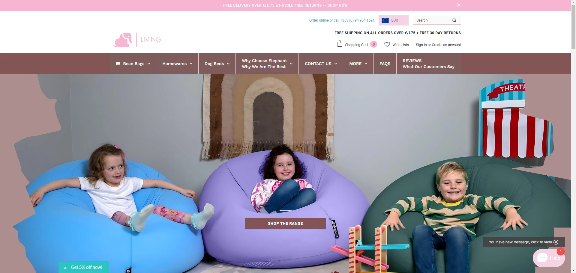 Elephantliving Homepage Banner Implementation Screenshot