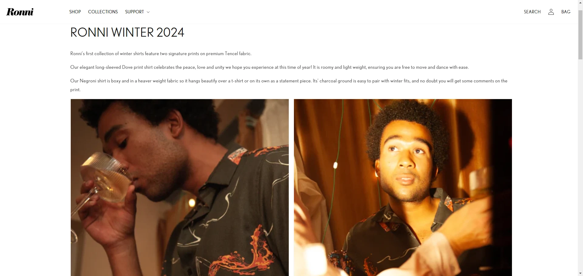 Ronni Blog page Implementation Screenshot