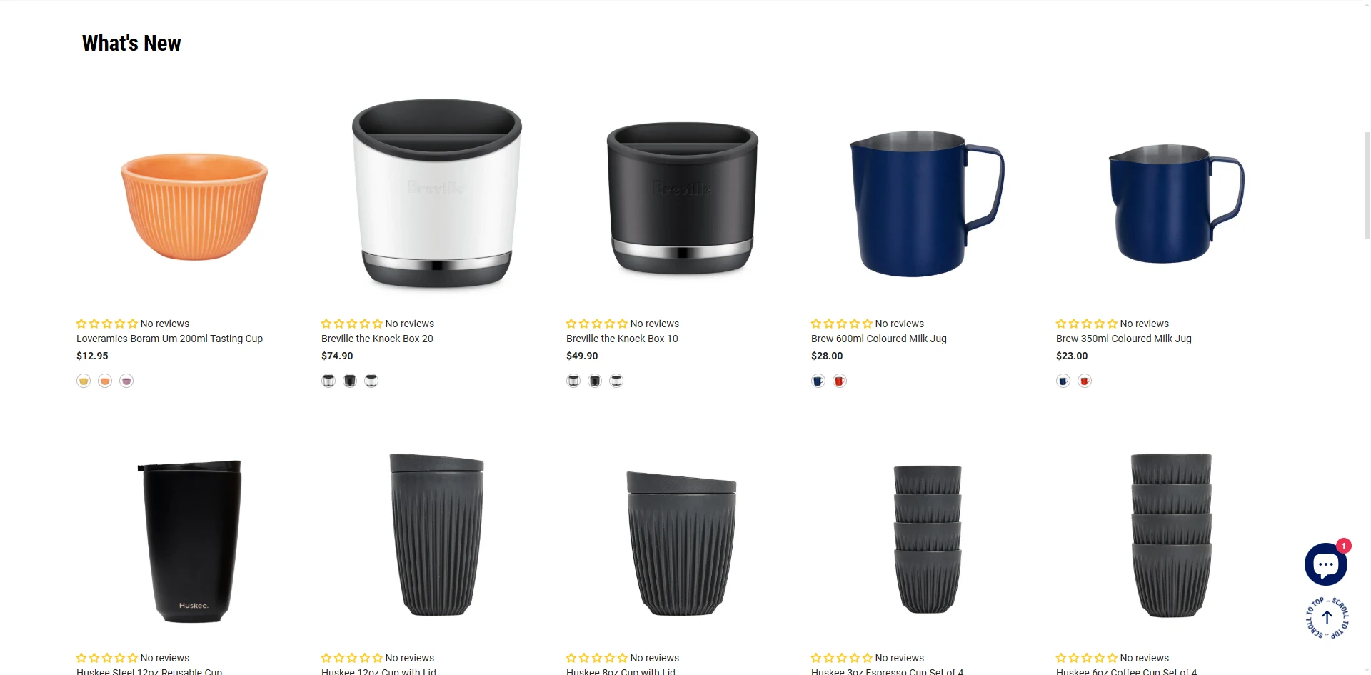 BARISTA SUPPLIES collection page Implementation Screenshot