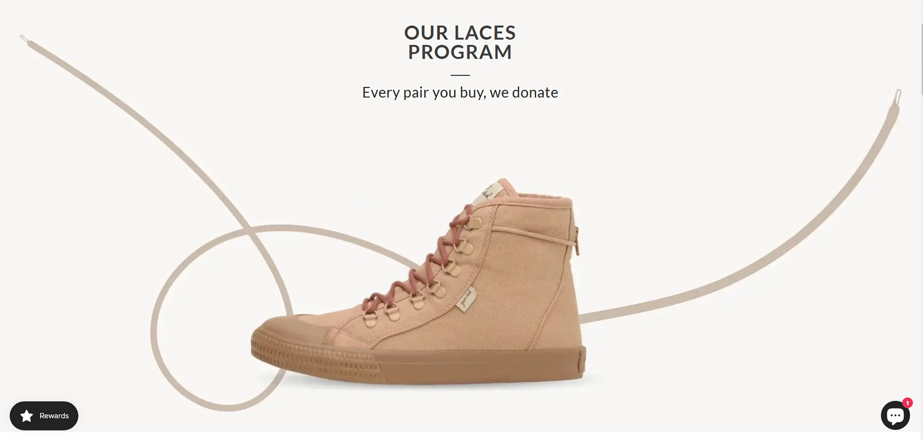 Grounded People laces Page Implementation Screenshot