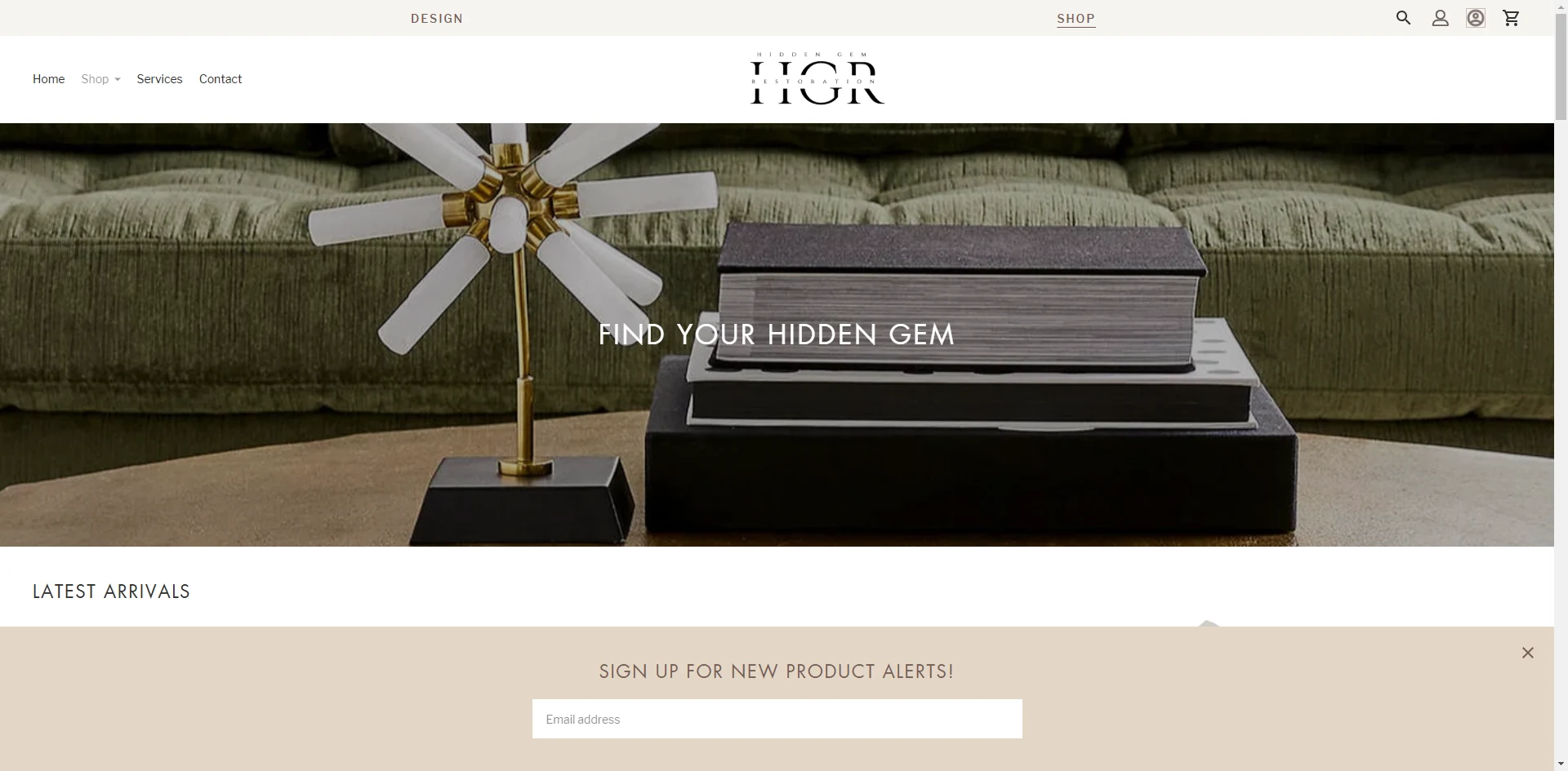 HIDDEN GEM RESTORATION Collection page Implementation Screenshot