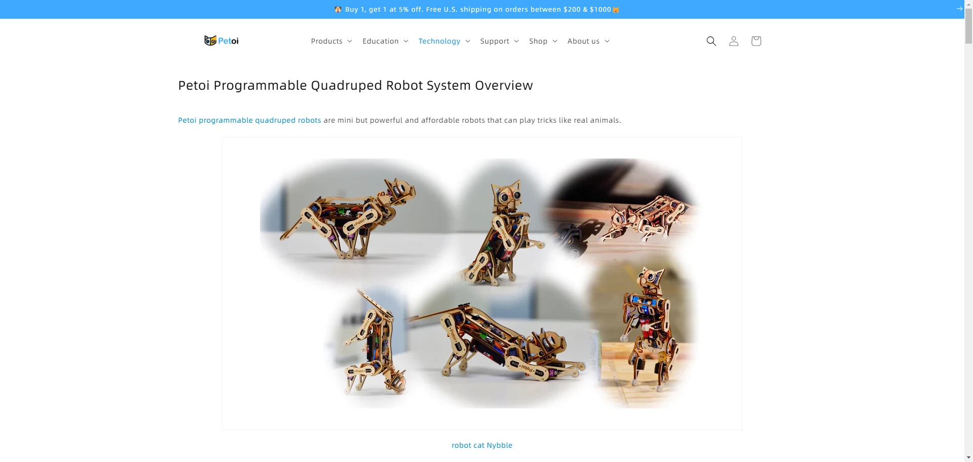 Petoi petoi-programmable-quadruped-robot-system page Implementation Screenshot