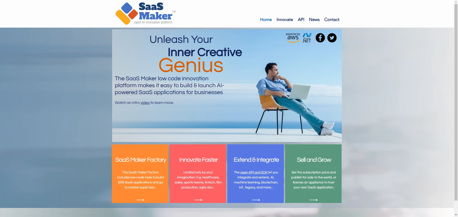 SaaS Maker Homepage Implementation Screenshot