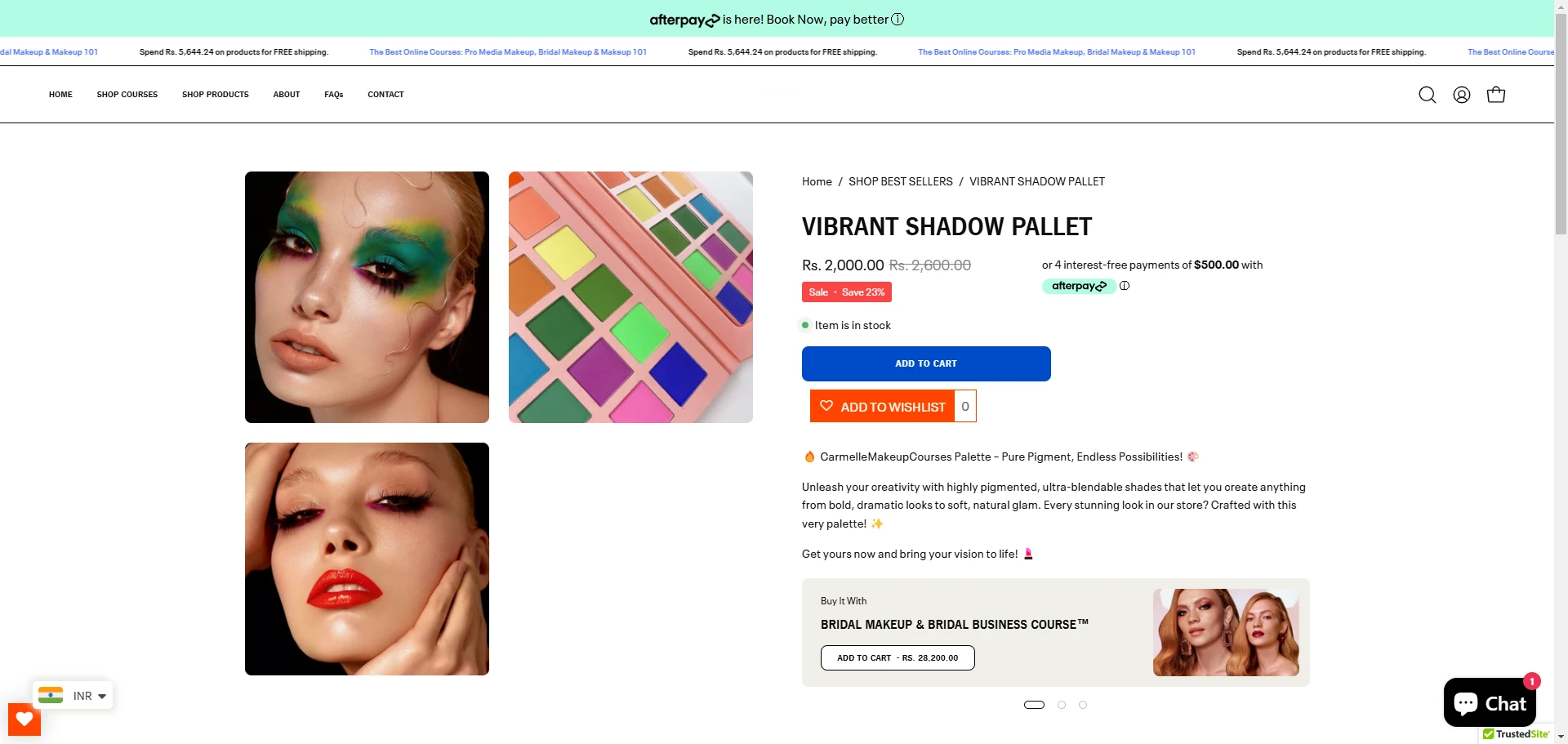 Carmelle Product Page Implementation Screenshot