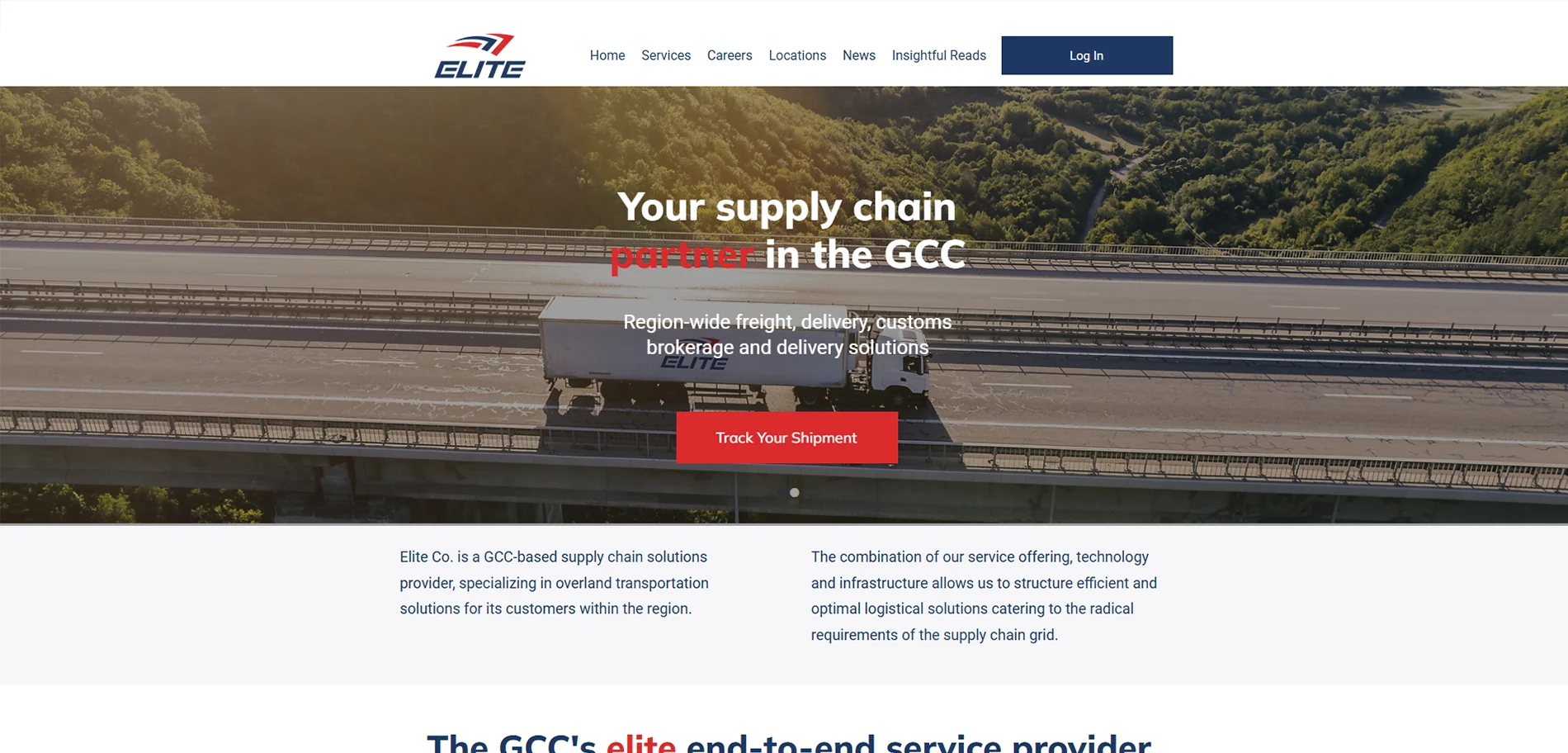 Elite Homepage Implementation Screenshot
