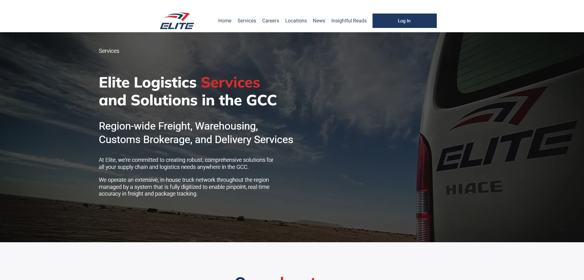 Elite Services page Implementation Screenshot