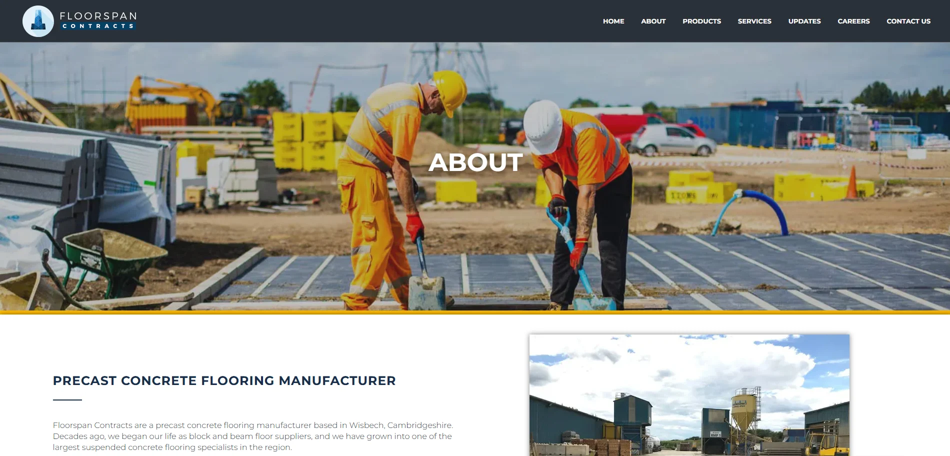 Floorspan About Page Implementation Screenshot