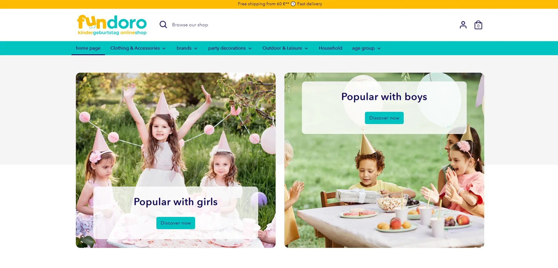 Fundoro Homepage Implementation Screenshot