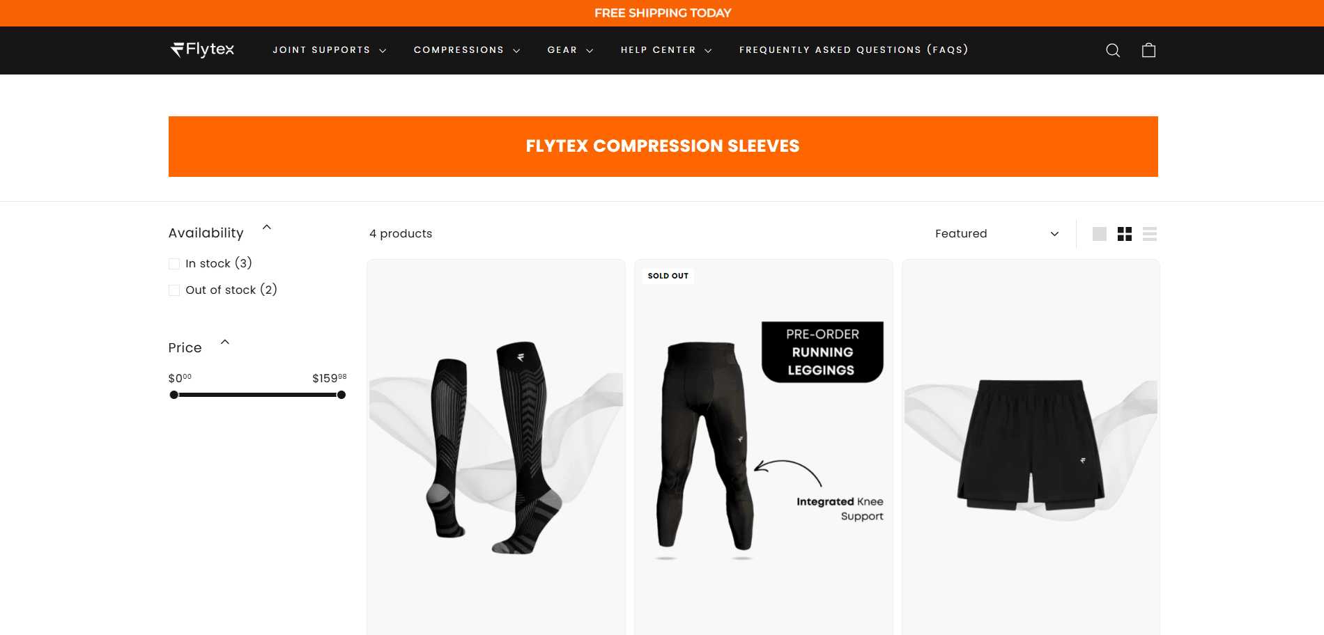 Getflytex Collection page Implementation Screenshot