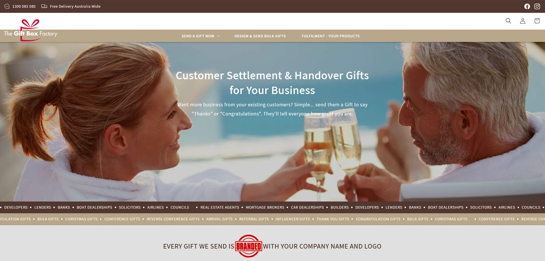 Gift Box Homepage Implementation Screenshot