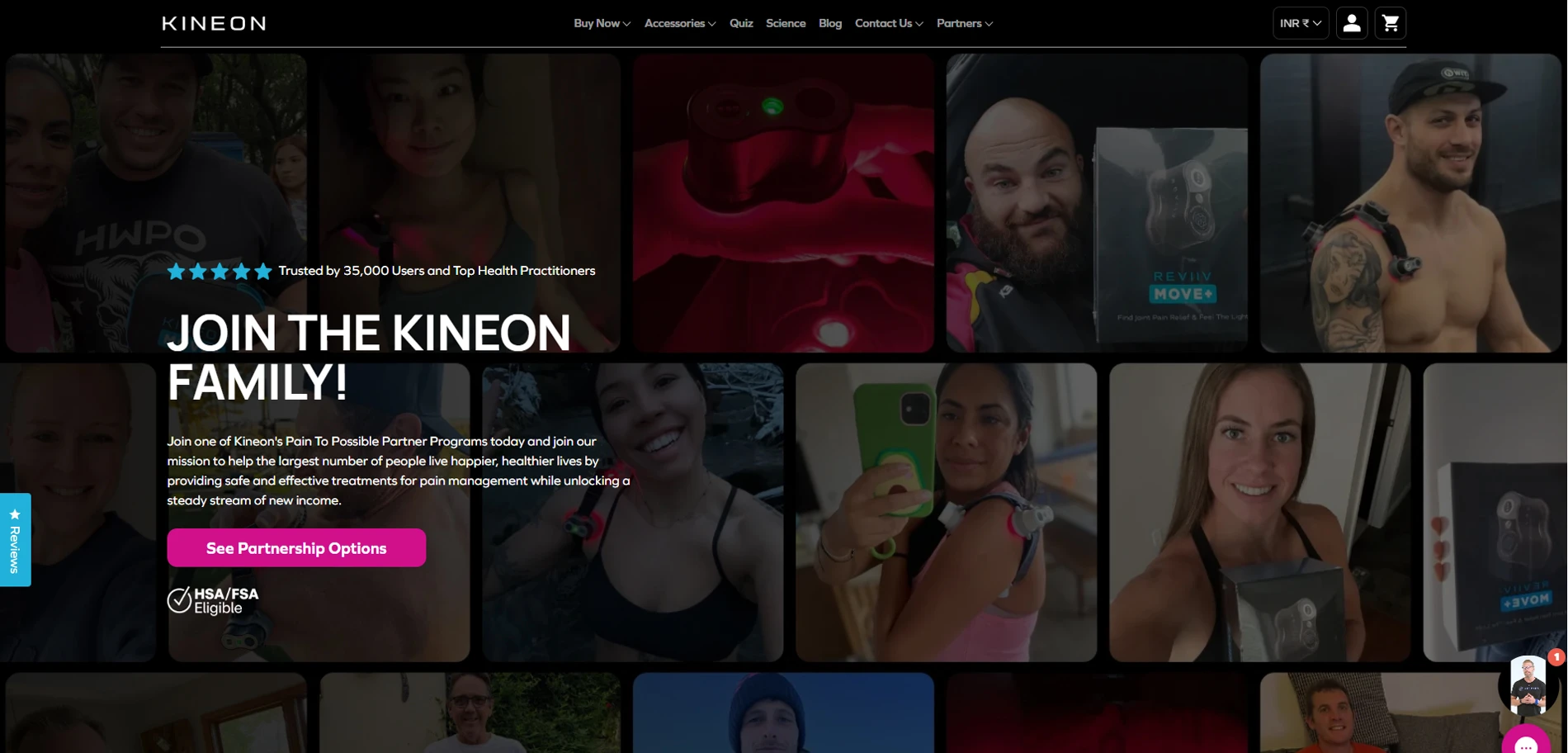 Live Space partnership page Implementation Screenshot