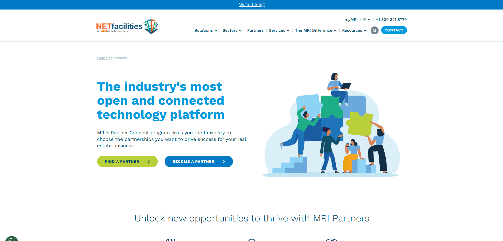 Netfacilities Homepage Implementation Screenshot