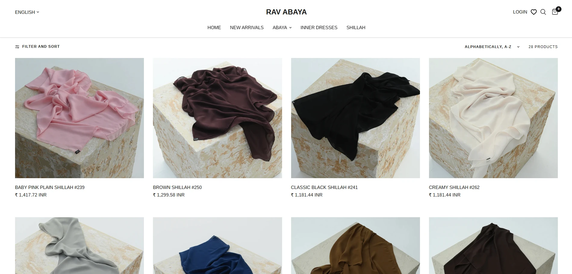 Rava-baya Collection page section Implementation Screenshot