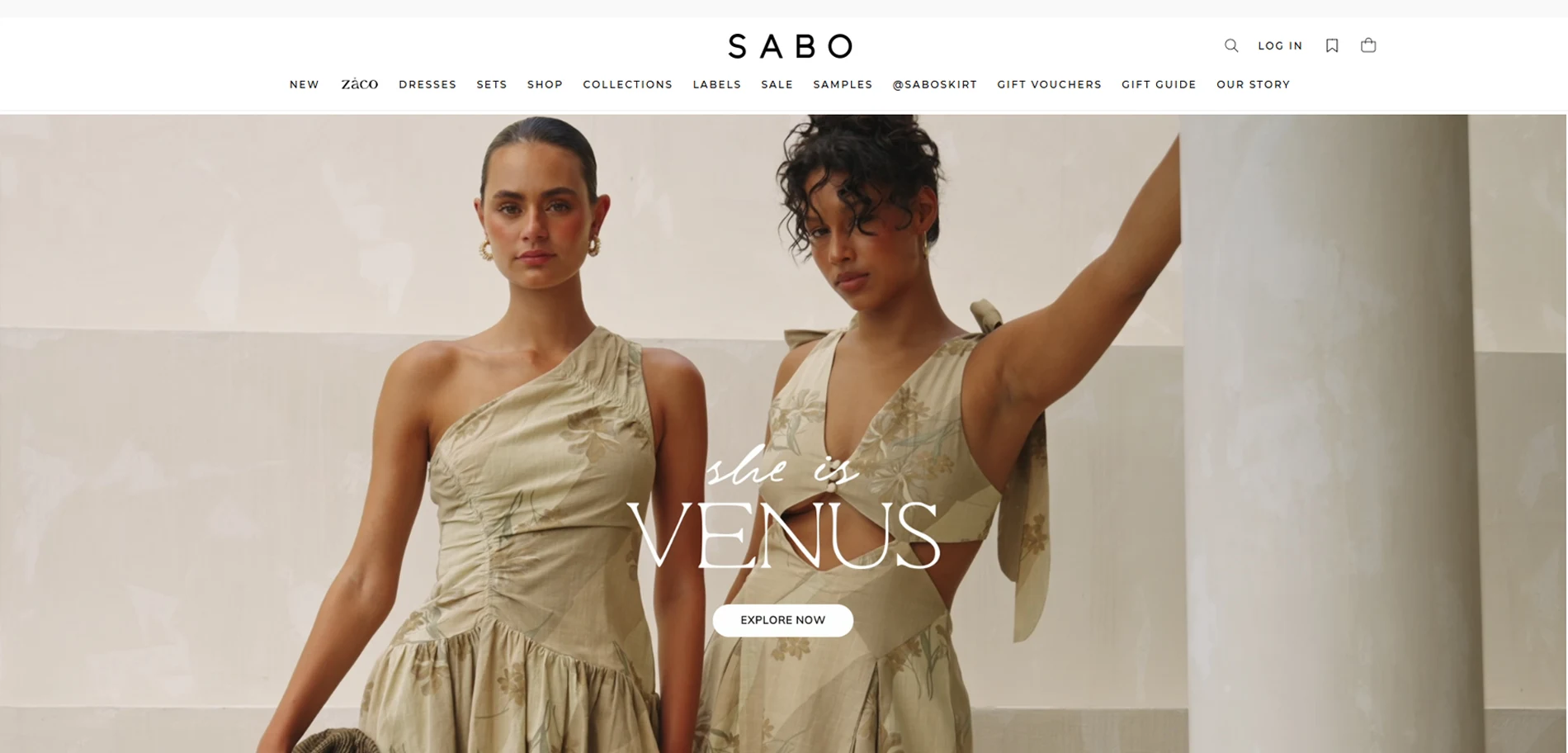 Saboskirt Homepage Implementation Screenshot