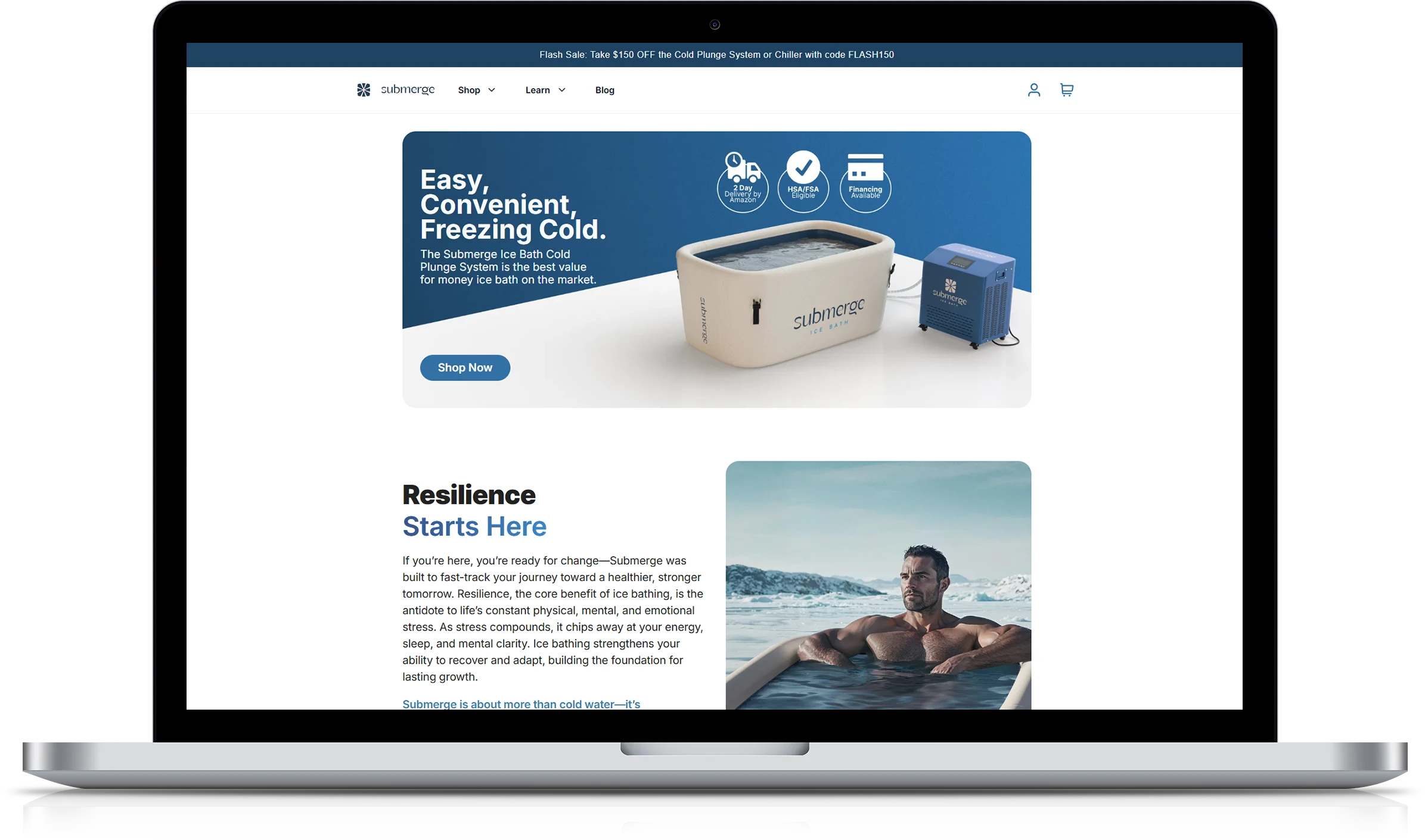 Submerge Ice Bath Implementation Screenshot