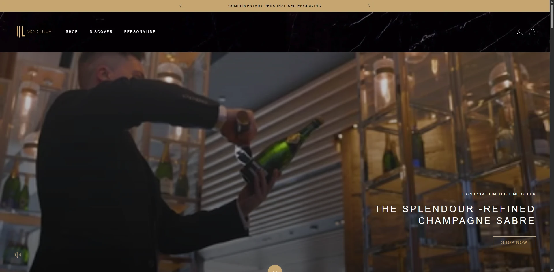 Mod Luxe Homepage Implementation Screenshot