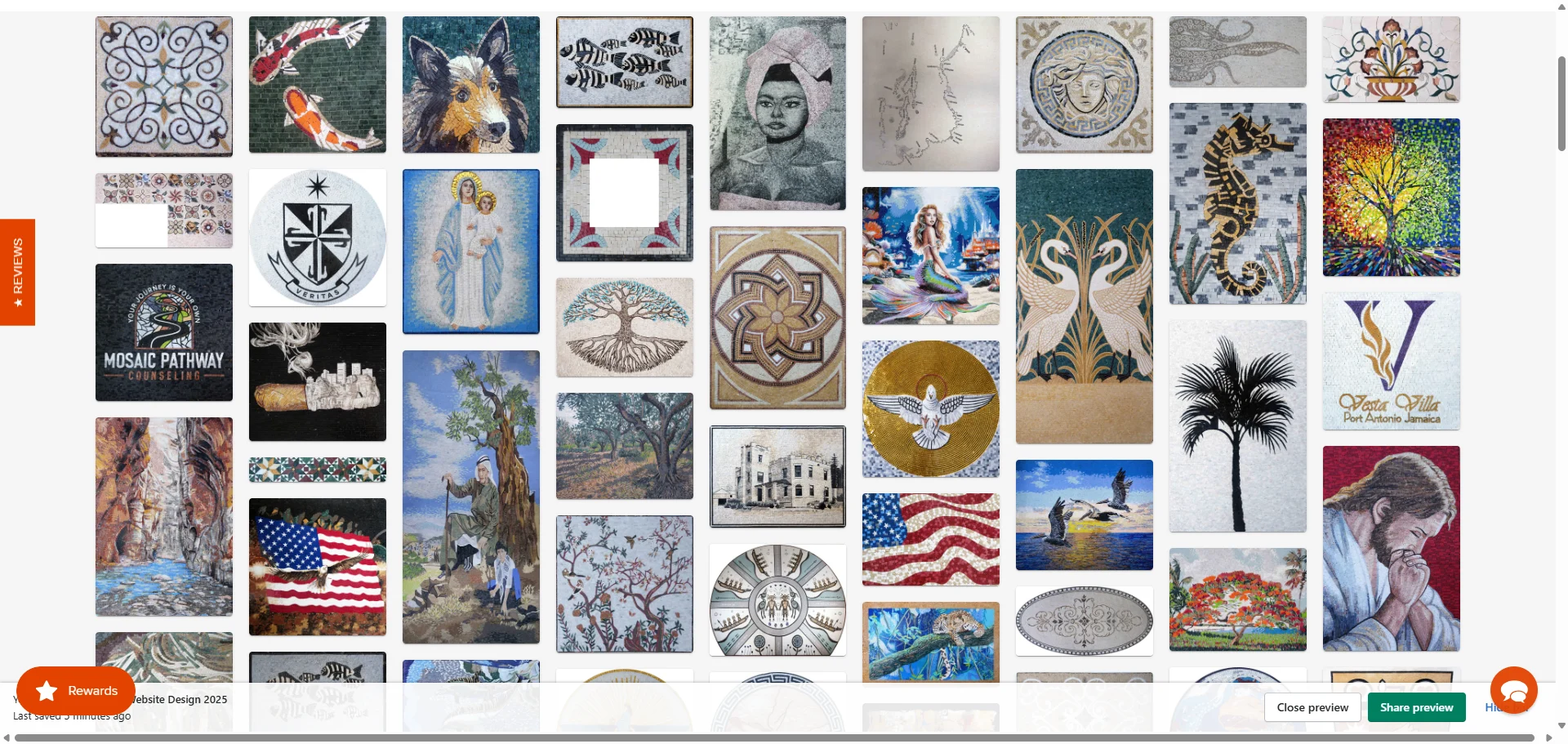 Mozaico Homepage Implementation Screenshot