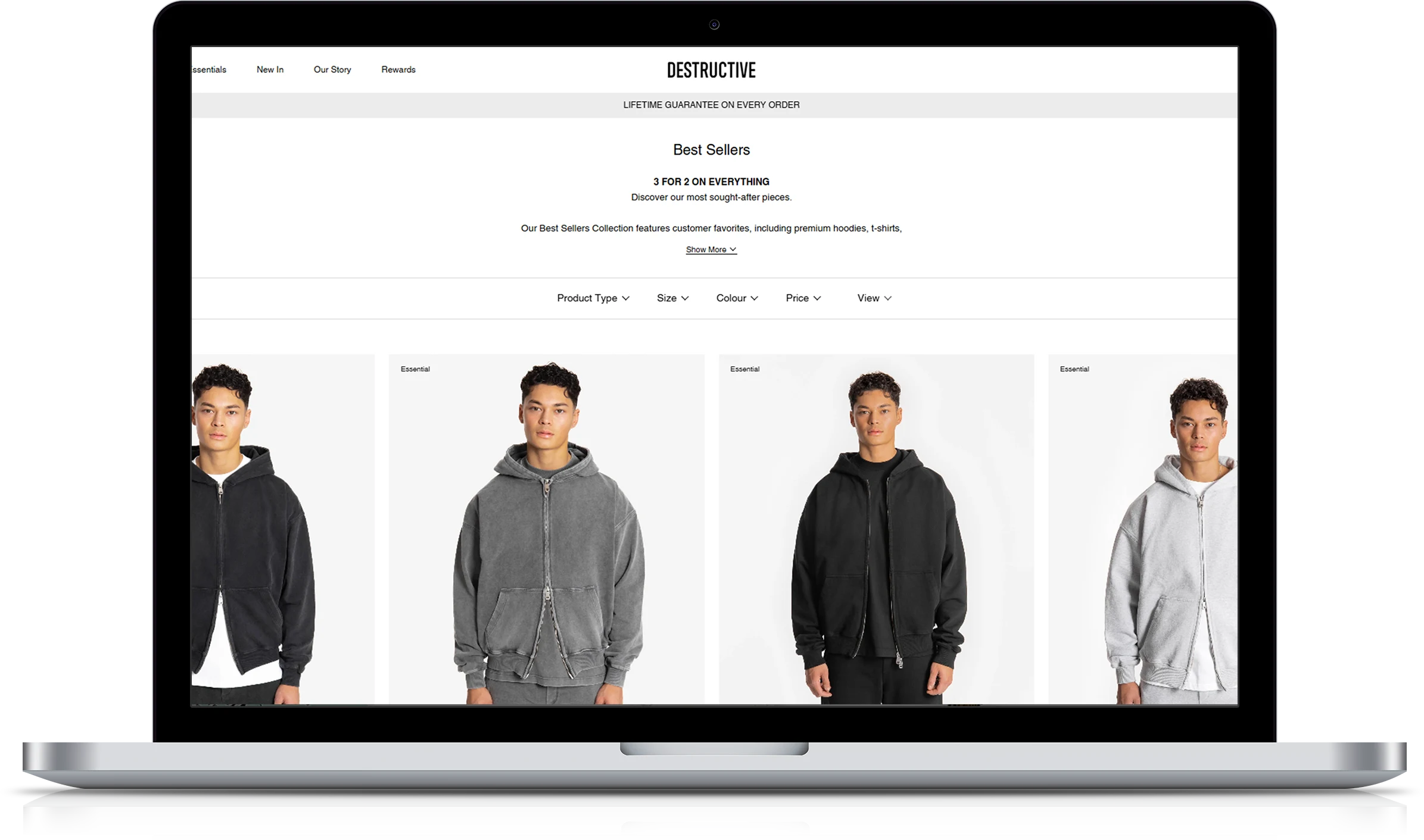 Hoodies Store Implementation Screenshot