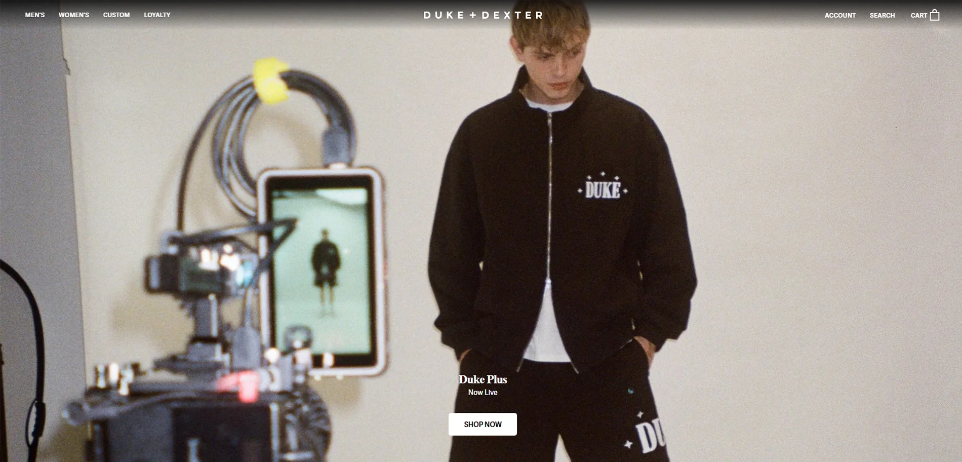 Duke and Dexter Homepage Implementation Screenshot