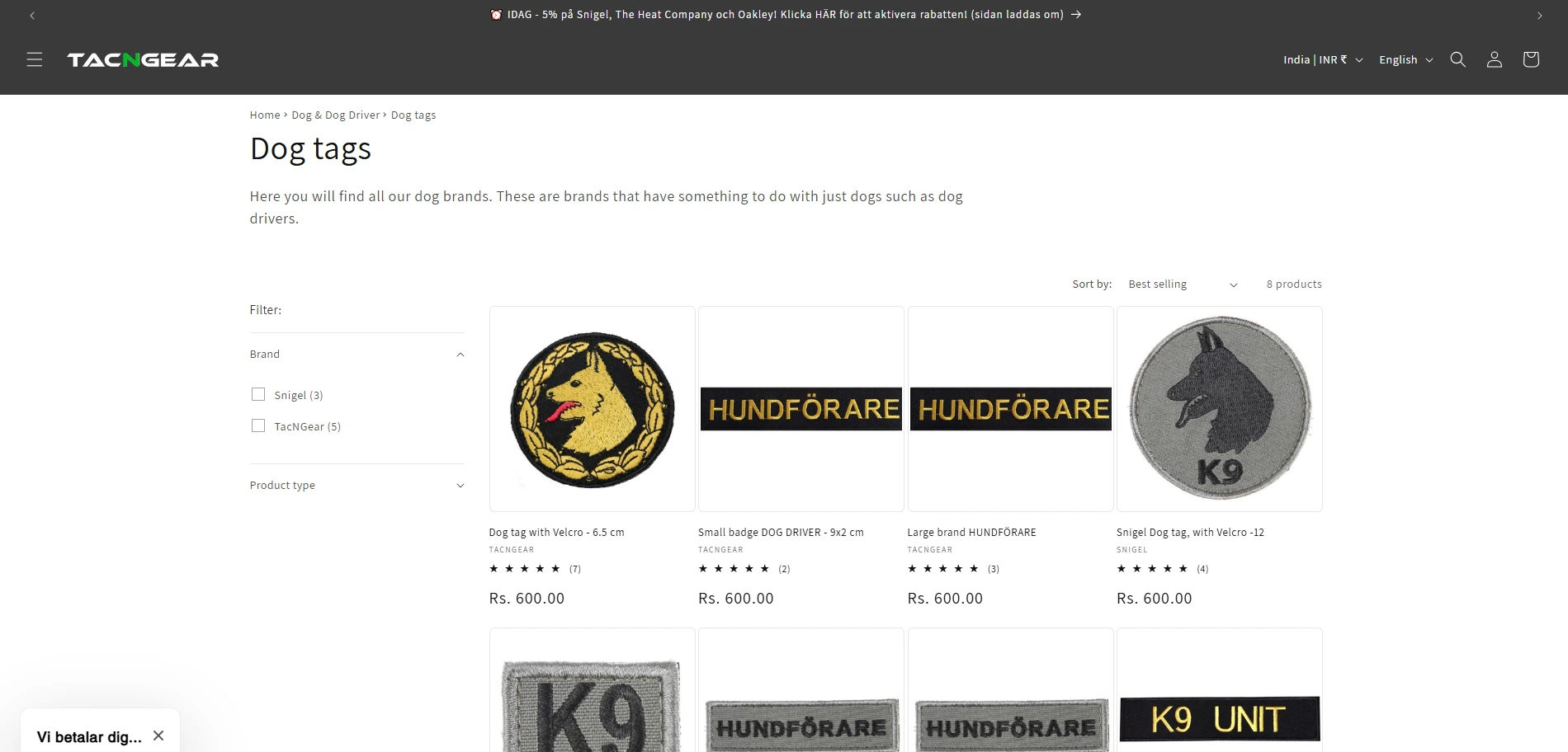 Tacngear Dog Tags Implementation Screenshot