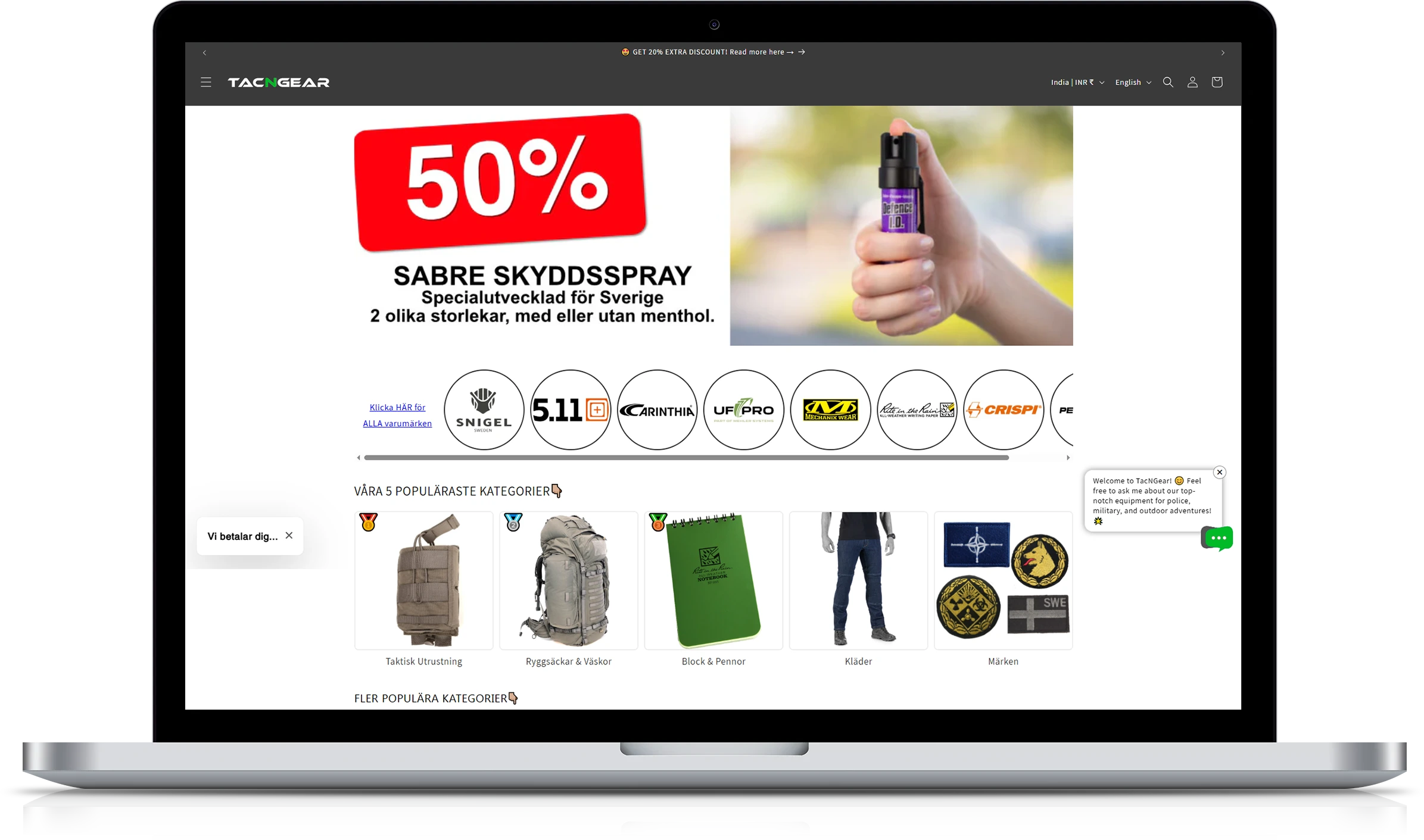 Military Product Store Implementation Screenshot