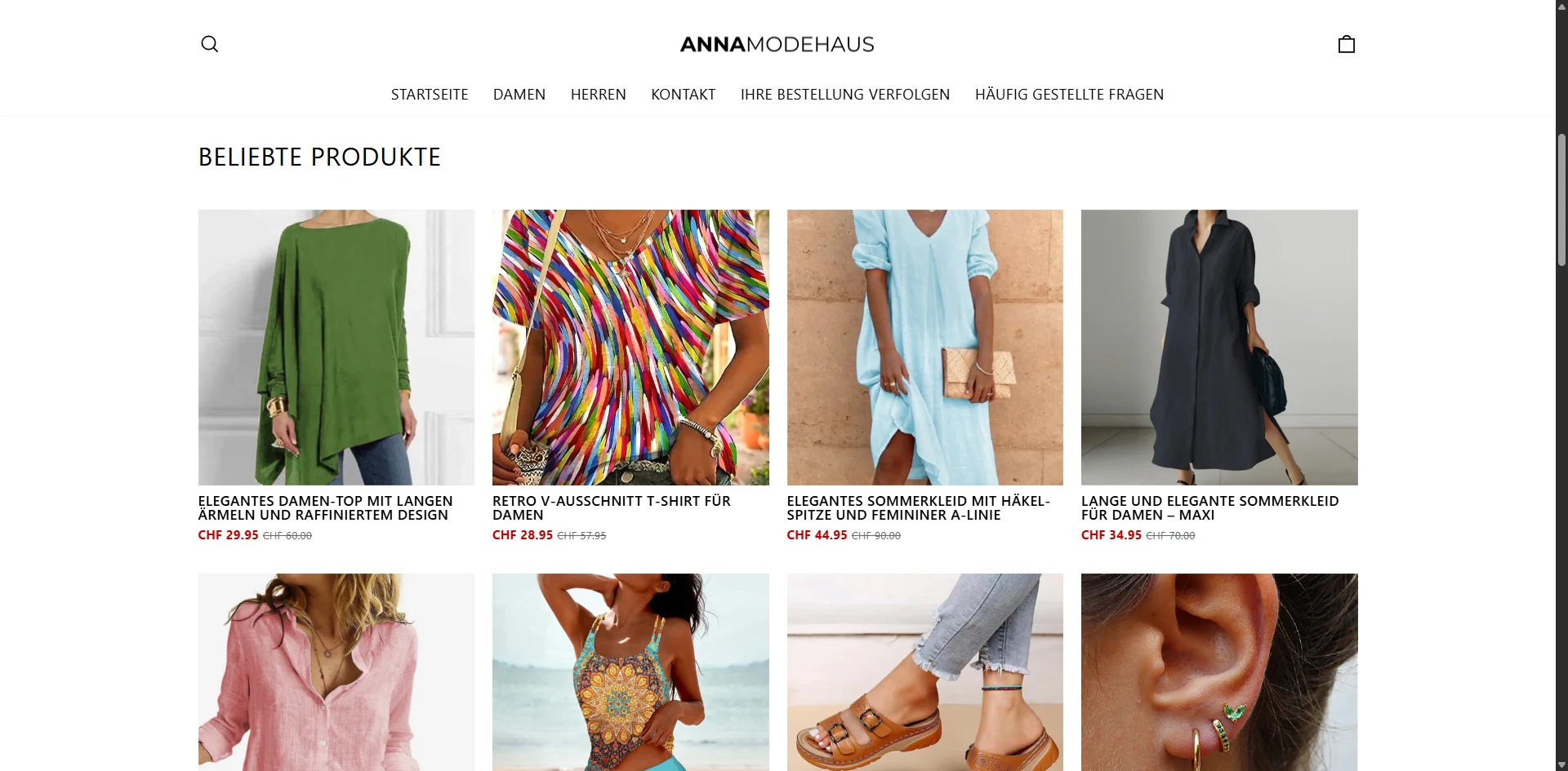 annamodehaus BestSeller Products Implementation Screenshot