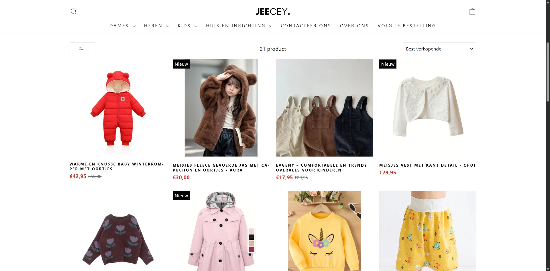 Jeecey baby-girl collection Implementation Screenshot