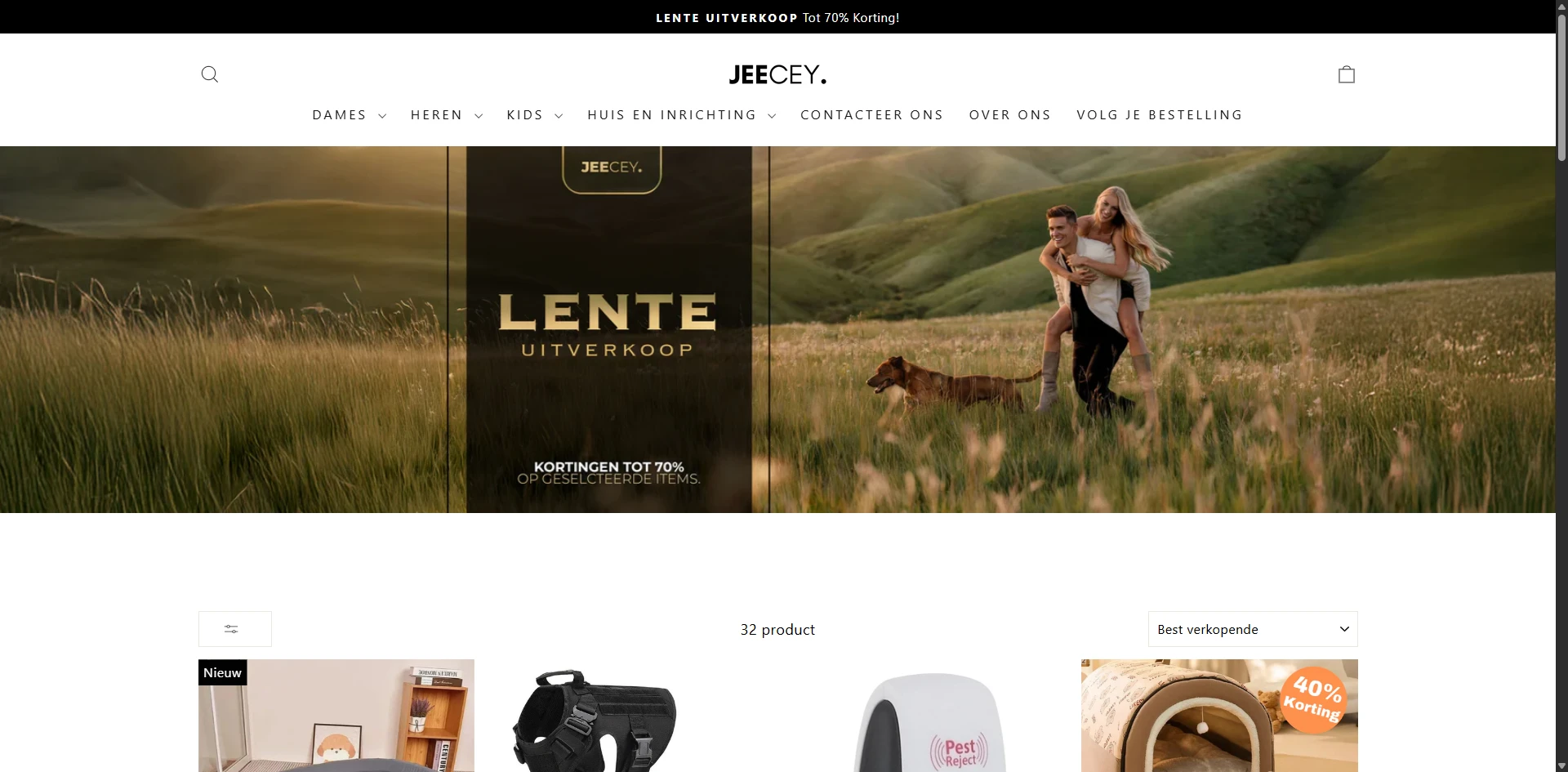 Jeecey collection page Implementation Screenshot