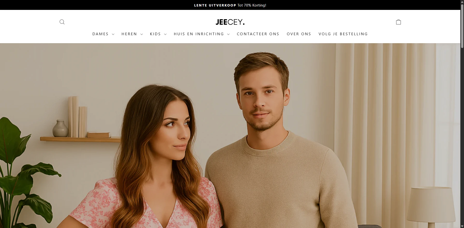 Jeecey Homepage Implementation Screenshot
