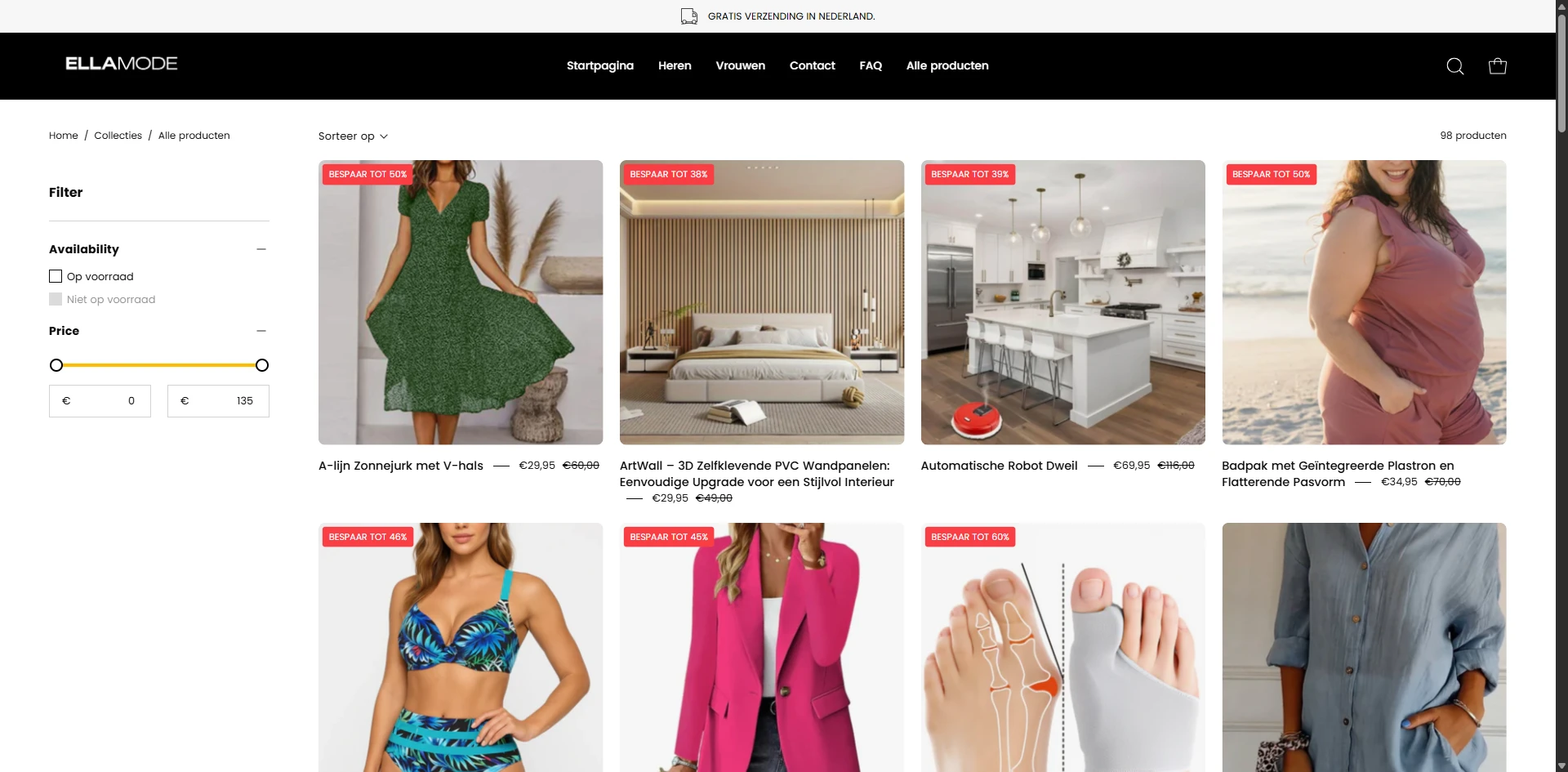 ellamode Collection Page Implementation Screenshot