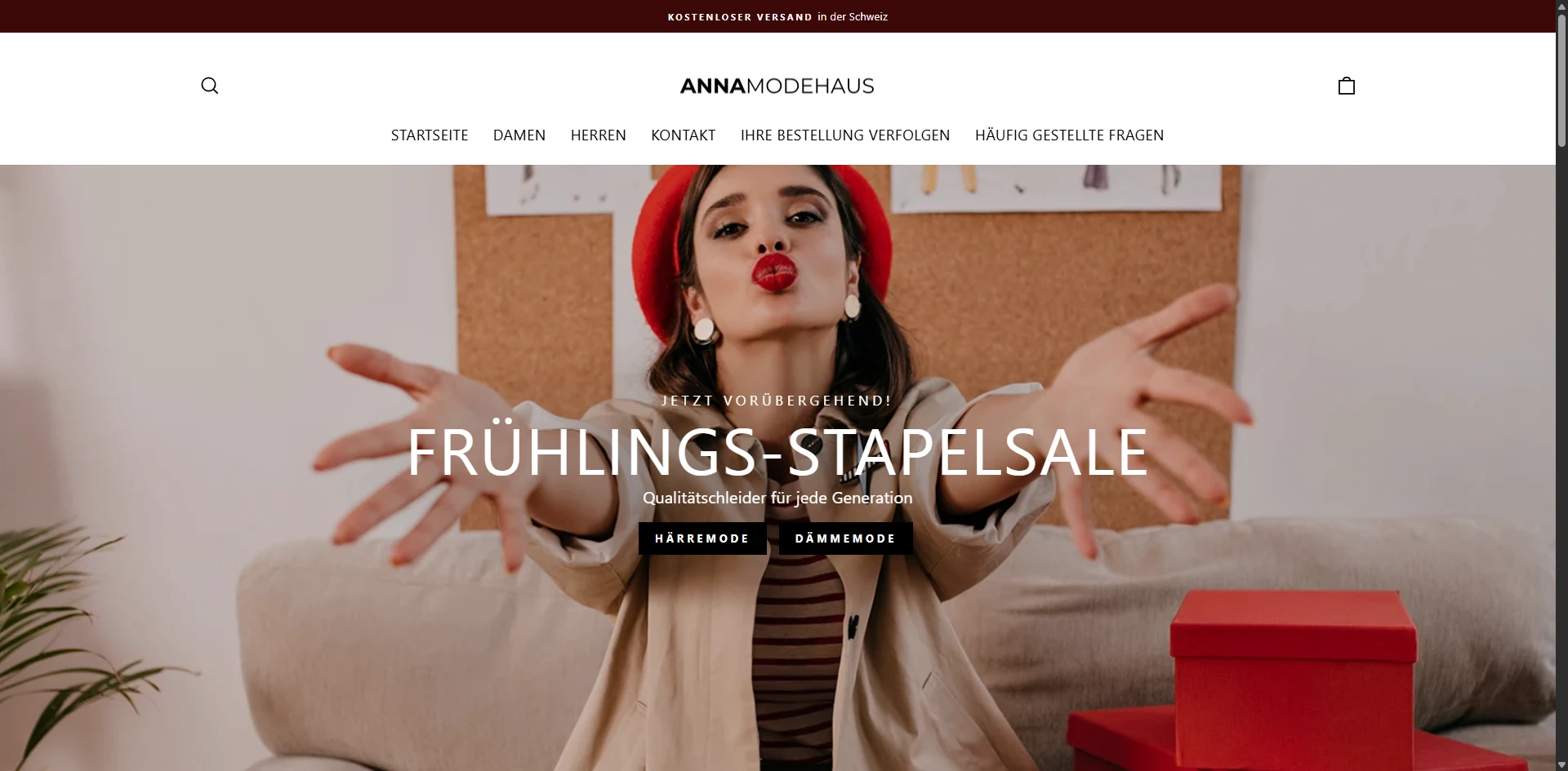 annamodehaus Homepage Hair Fashion Banner Ecommerce Store Case Study