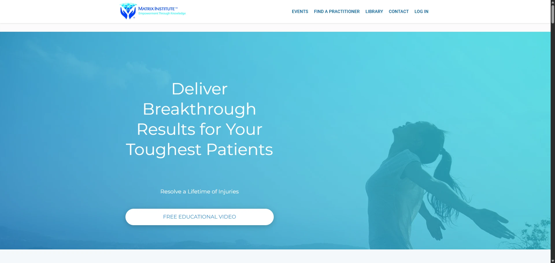Matrix for Practitioners Homepage Implementation Screenshot