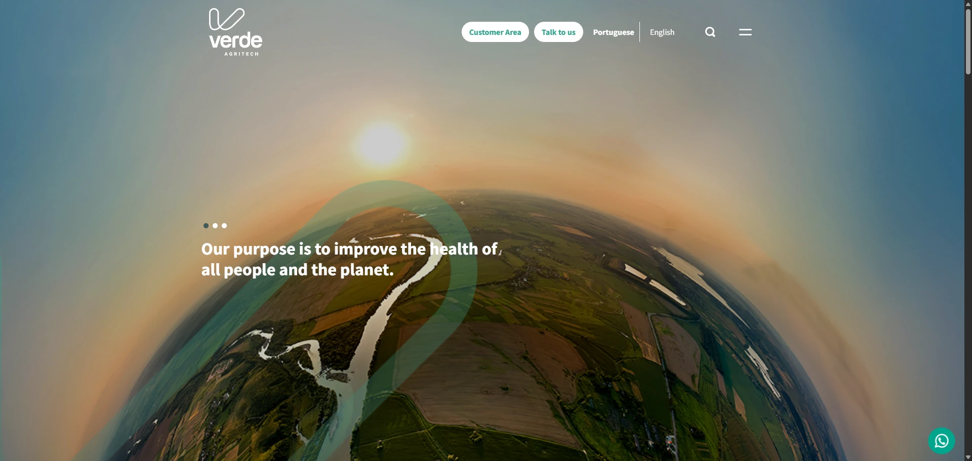 Verde AgriTech Homepage Implementation Screenshot