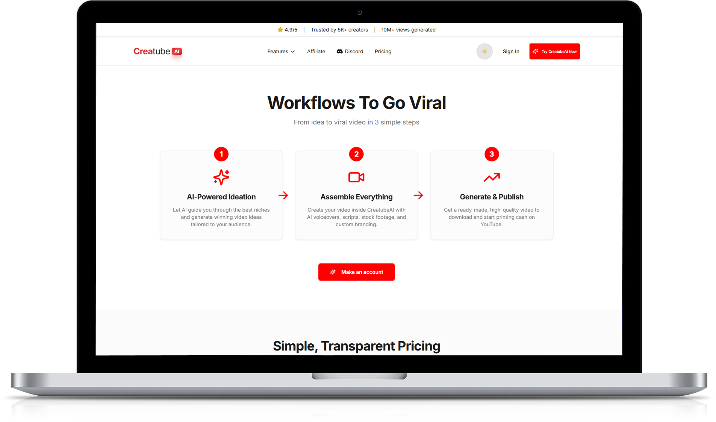 Creator Economy, SaaS, Video Automation, YouTube Tools store implementation screenshot