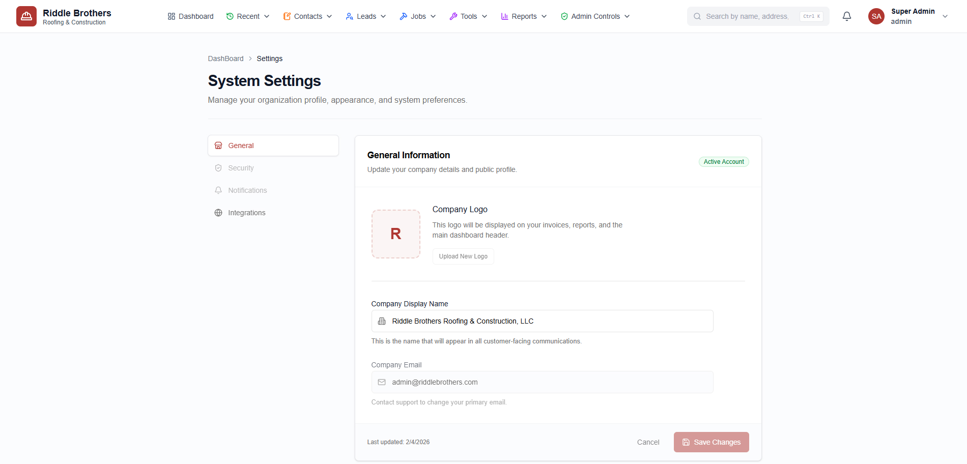 Construction CRM, Data Migration, Financial Integrations, Real-Time Collaboration, Roofing, SaaS, Webhook Processing case study