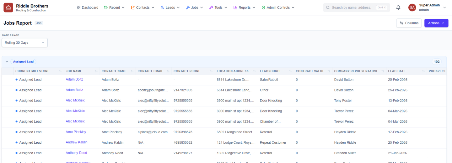 Riddle Brothers CRM Construction CRM, Data Migration, Financial Integrations, Real-Time Collaboration, Roofing, SaaS, Webhook Processing case study