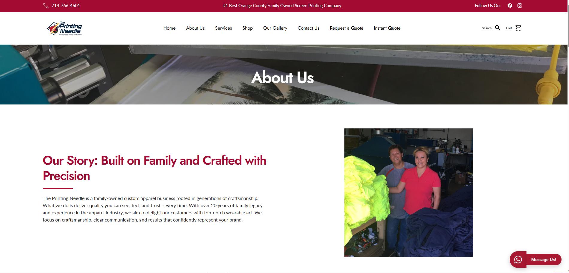 Commercial Printing, Manufacturing, Promotional Products, Shopify Ecommerce case study