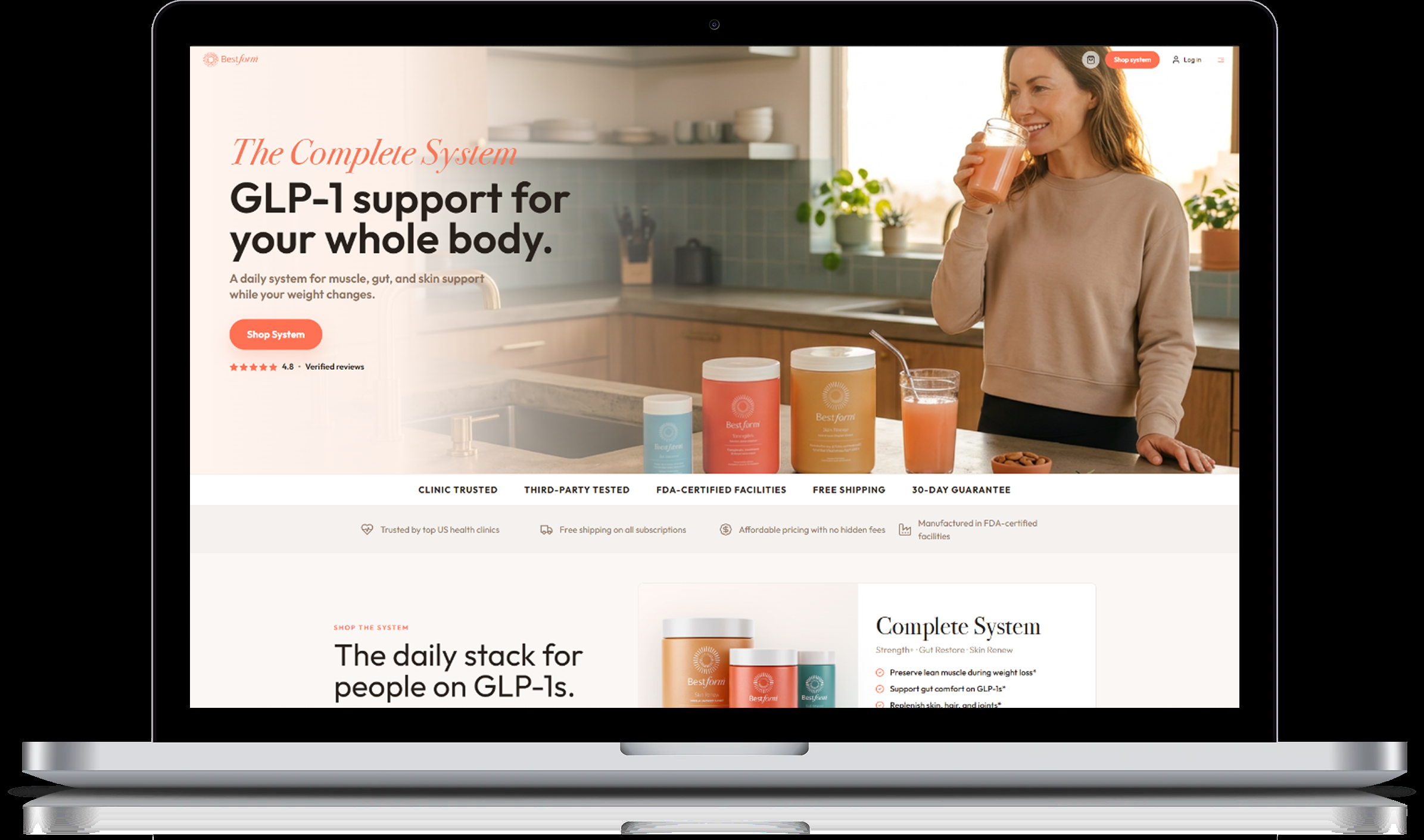Consumer Healthcare, E-commerce, Health & Wellness, Nutritional Supplements store implementation screenshot